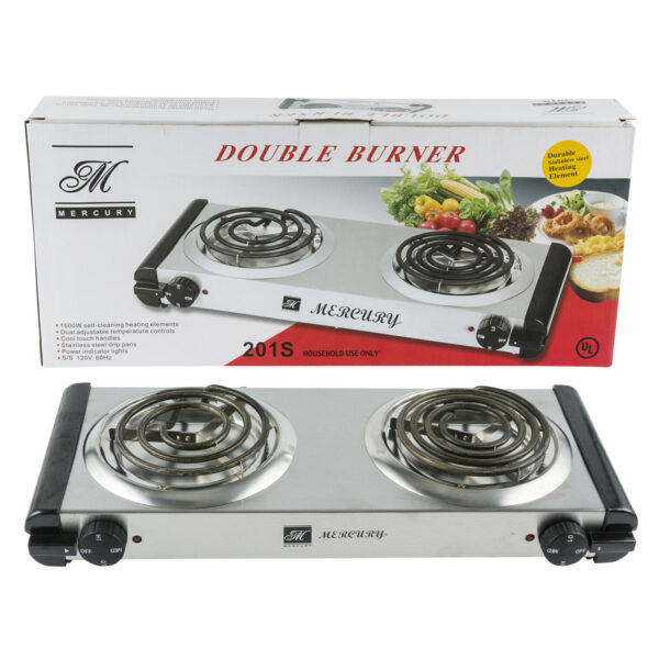 Stainless Steel Double Electric Burner