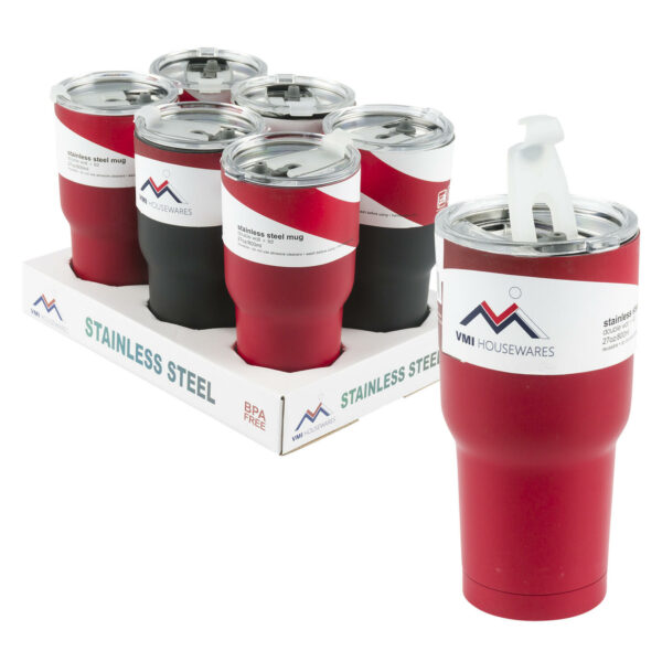 Stainless Steel Mug 27.Oz With Lid Assorted