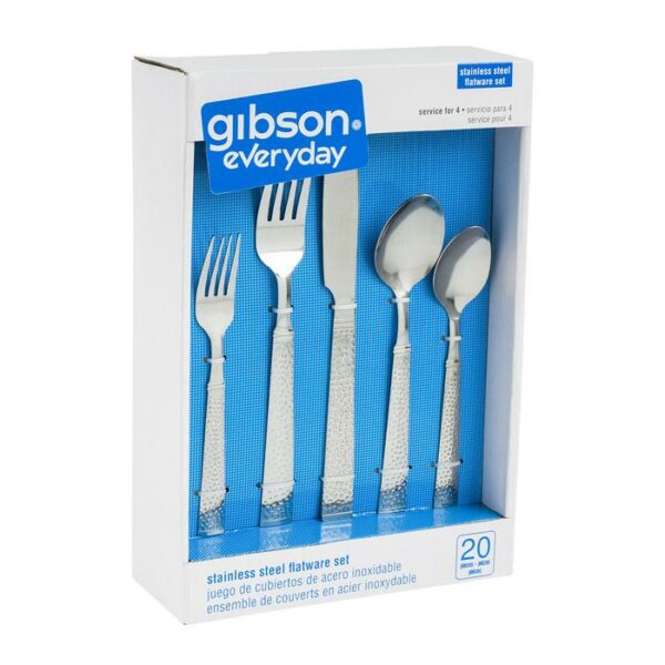 Flatware Set 20 Pieces Stainless Steel Silver
