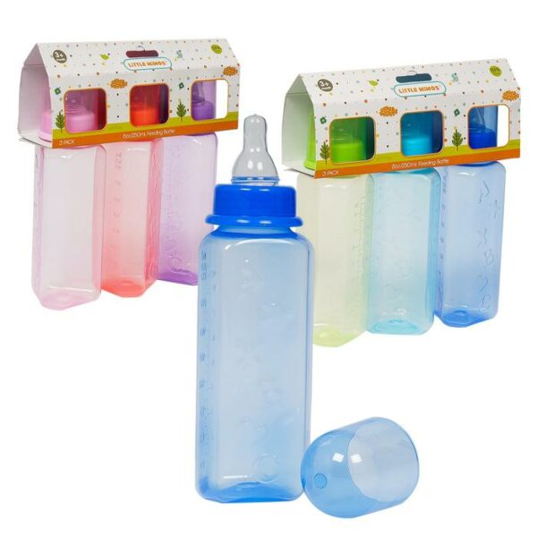 Feeding Bottle 3 Pack 8Oz Assorted