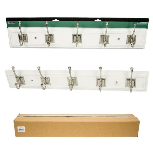 Hook Rail 27" With 5 Hooks White