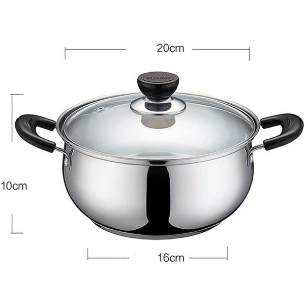 Homelier Soup Pot 20 Cm Stainless Steel