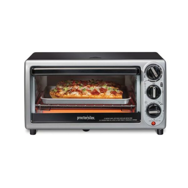 4 Slice Toaster Oven Silver