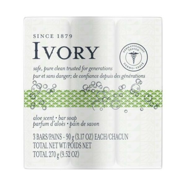 Ivory Bar Soap Aloe 3.1oz 3 Bars