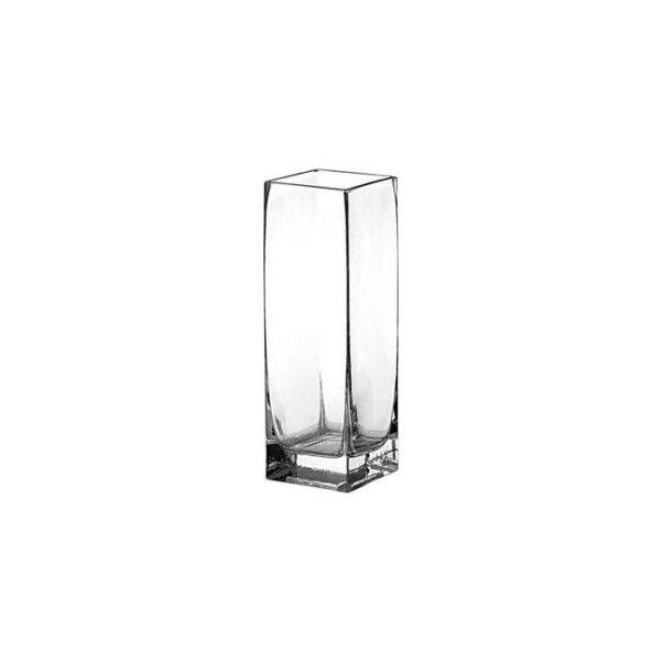 3 3/4"x3 3/4"x11" Square Vase-Crystal