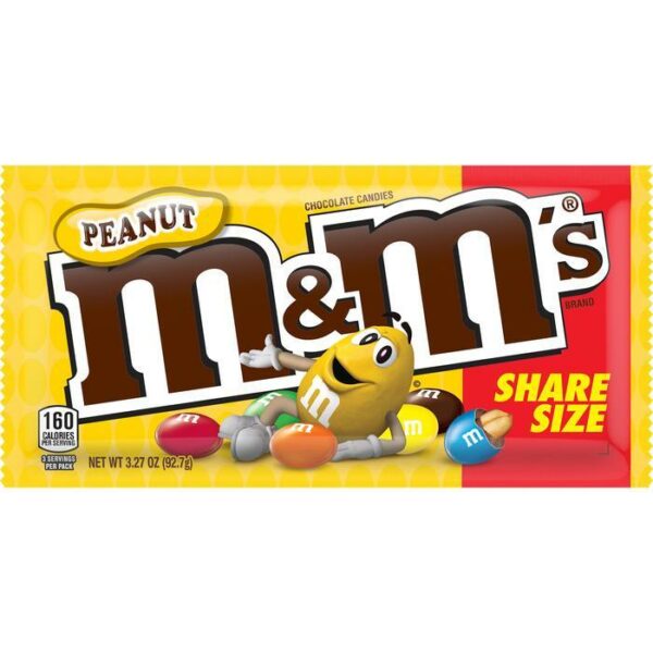 Chocolate M&M Peanut King Size 3.27Oz