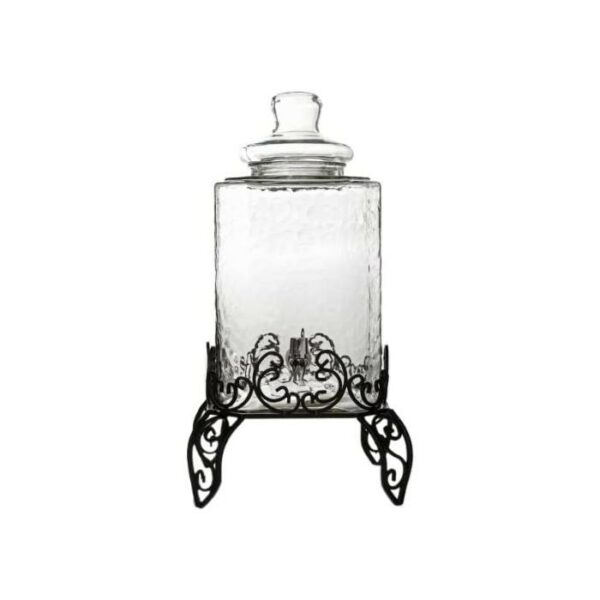 Moreauville Glass Beverage Dispenser & Rack 8.5L
