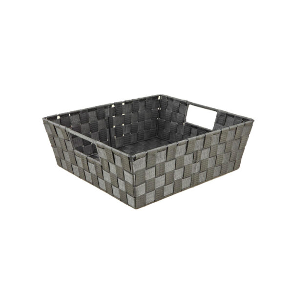 Woven Strap Shelf Tote 13x15x5