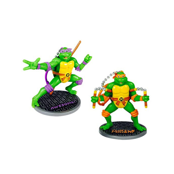 Teenage mutant ninja t 2pc 3'' figurine with key