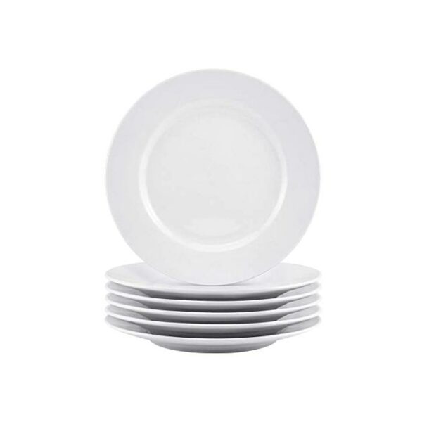 White salad plate round