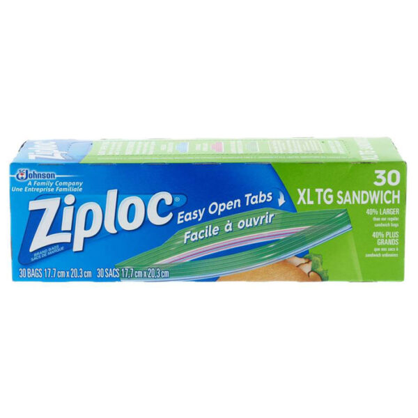 Ziploc Sandwich XL Bags 30 Count
