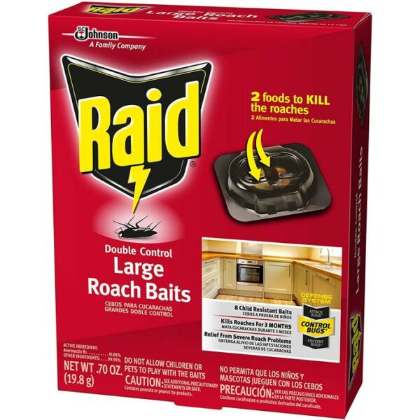 Raid Double Control Large Roach Baits 19.8g