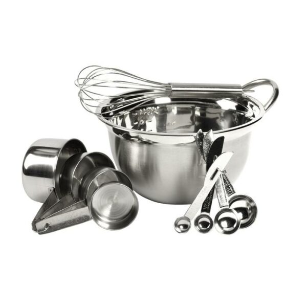 10 Pieces Mix & Measure Set Stainless Steel