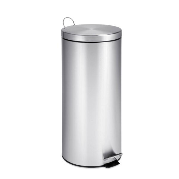 30L Round Stainless Steel Step Can With Bucket