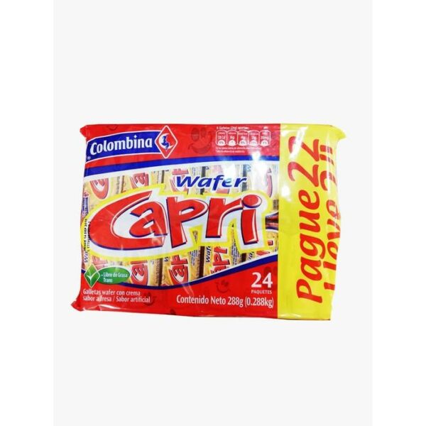 Capri Wafer Strawberry 24 Pieces