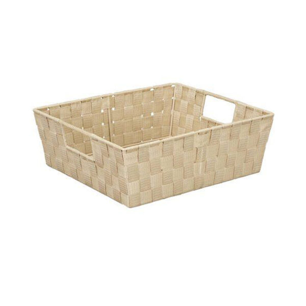 Woven Strap Shelf Tote 13x15x5