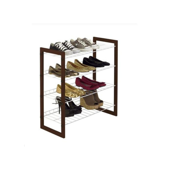4 Tier Wood Shoe Caddy Mahag