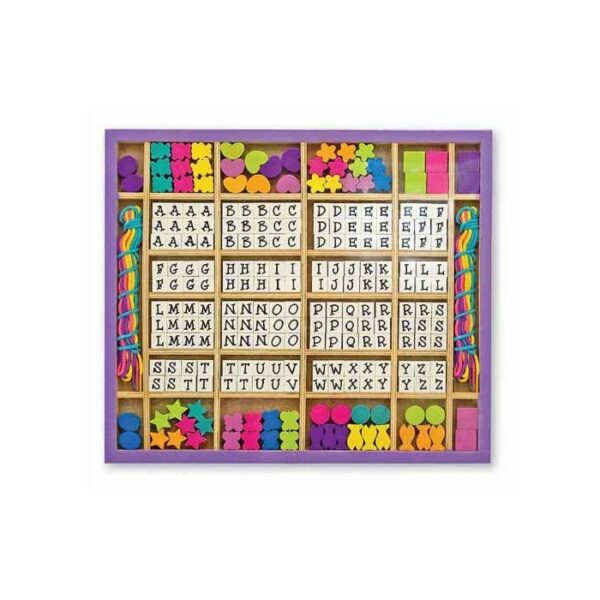 Wooden Stringing Alphabet  Beads