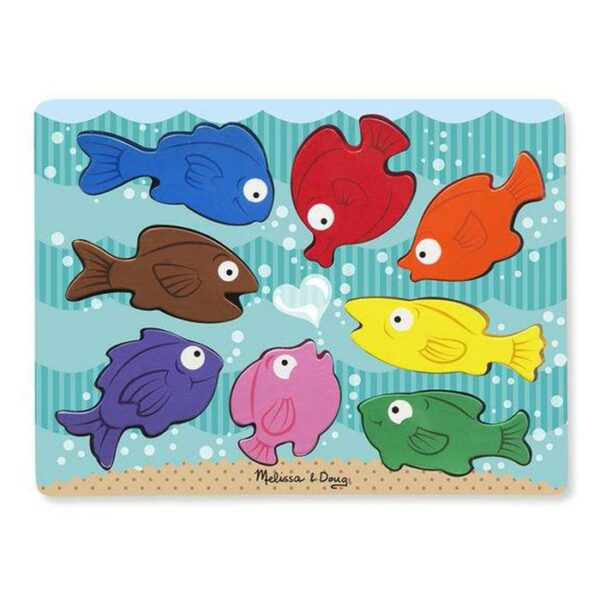 Wooden Chunky Puzzle - Colourful Fish
