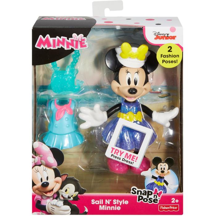 Minnie mouse doll with snap on clothes discount
