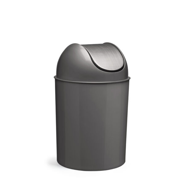 Trash Can Mezzo 2.5Gallon Nickel & Silver