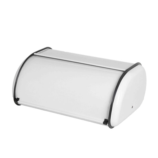 Stainless Steel Bread Box White