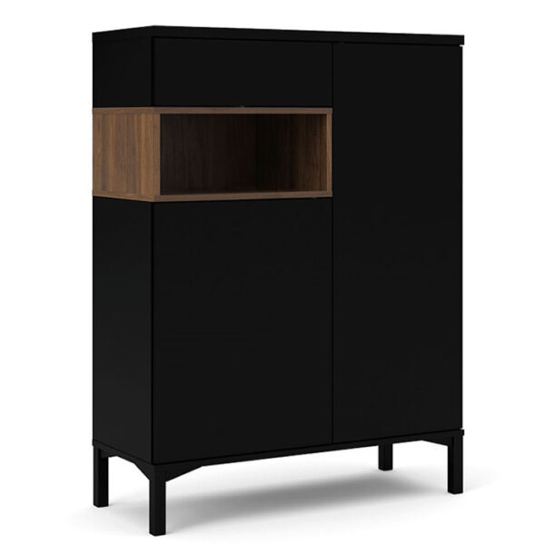 Sideboard Black & Walnut 35x14.25x47