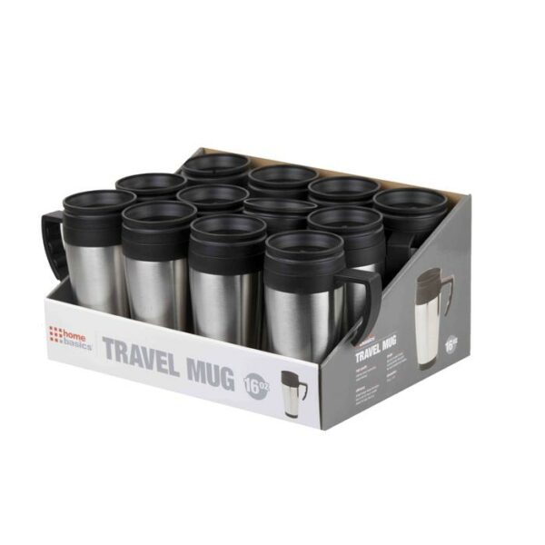 Stainless steel travel mug w/ lid