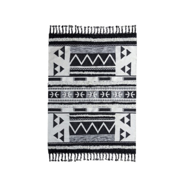 Artesia kilim shag ivory /black 5x8