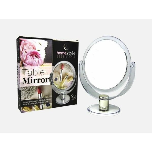 Round Table Mirror 2 Way Clear 17.3cm