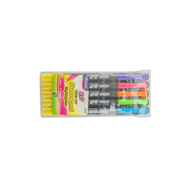 Double tip fluorescent highighters