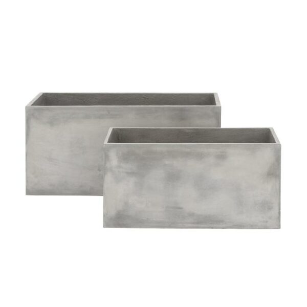 Fiberclay Grey Planter Set Of 2 32",40"W