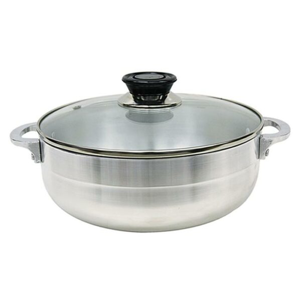 Aluminum Cooking Pot With Glass Lid #14