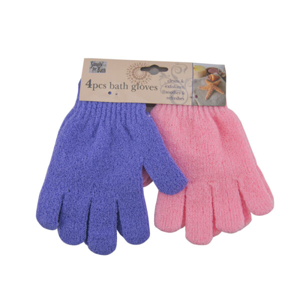 4 Pieces Bath gloves