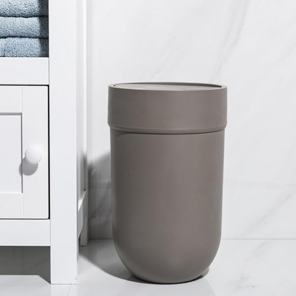 Trash Can Touch With Lid Grey