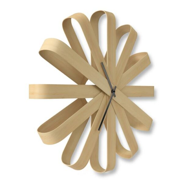 Ribbonwood Wall Clock 20.25in Natural