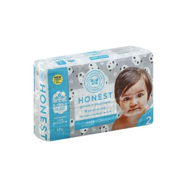 Honest Pandas Diapers  Size 2, 32 Count