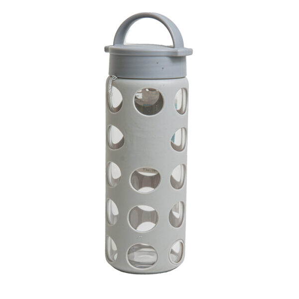 Glass water bottle silicone sleeve 520ml