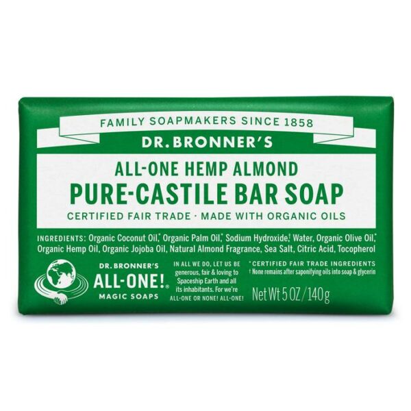 Dr. Bronne's Bar Soap Og3 Hemp Almond  5 Oz