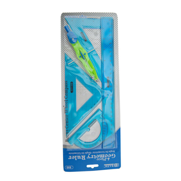 4 Pieces Geometry Ruler
