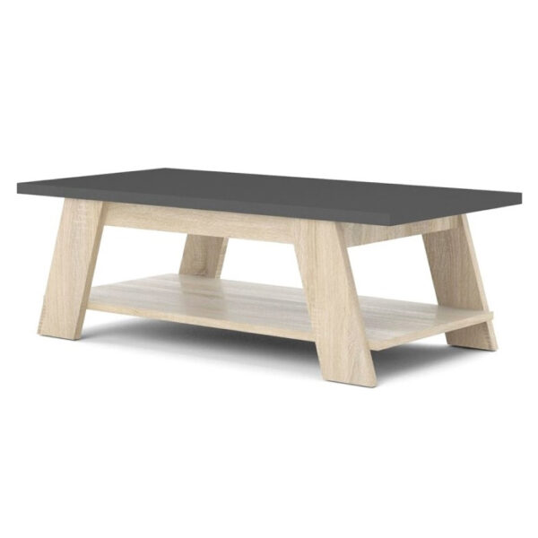 Coffe Table Oak With Grey Top 24x48x14