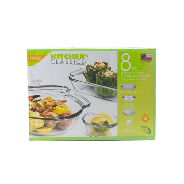 8pcs Glass Bakeware Set