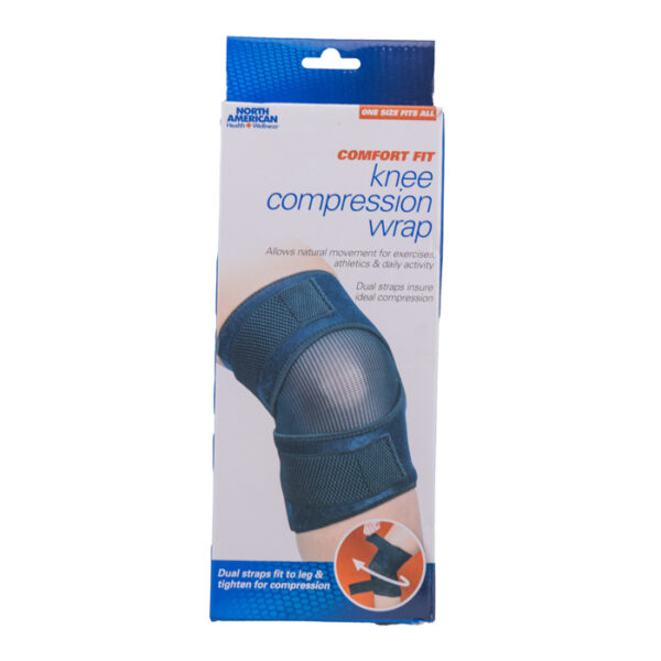 Knee compression wrap comfort fit
