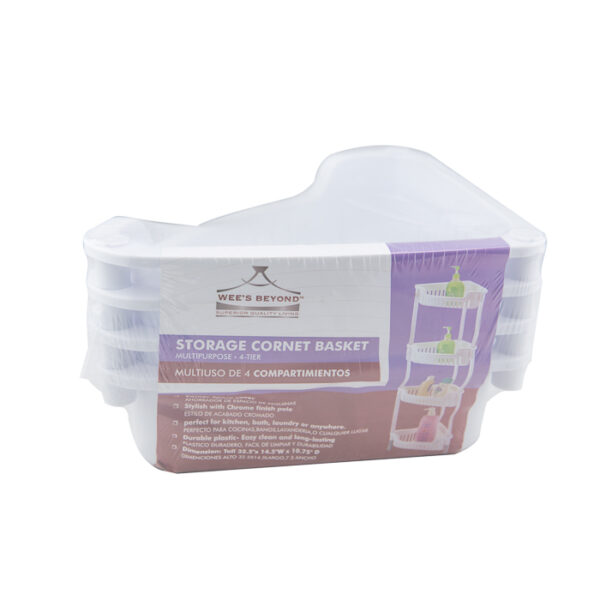 Wee's beyond 4-tier storage cornet basket white