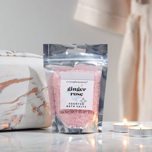 Scented Bath Salts Pink Ginger