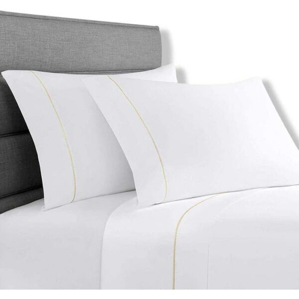 Lionel Richie Home Gold Queen Sheet Set 90"x102"