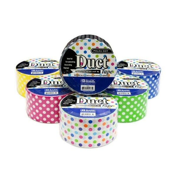 1.88"x5 Yards Polka Dot Series Duct Tape Assorted