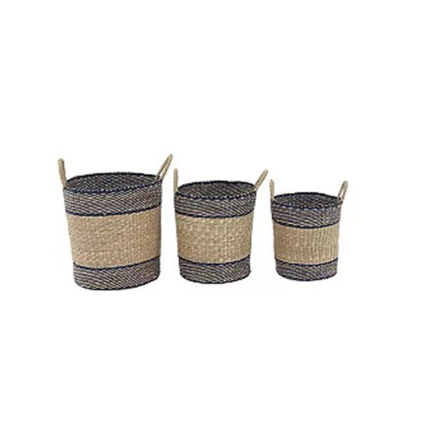 3Pc Cozy Weave Basket White