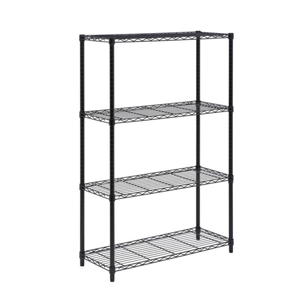 4-Tier Shelving Black 350lbs 14x36x54