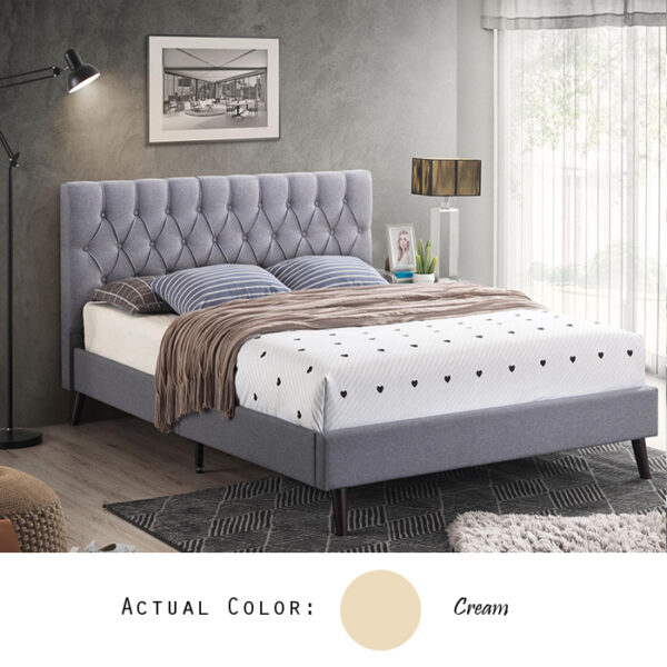 Danie Queen Bed Cream